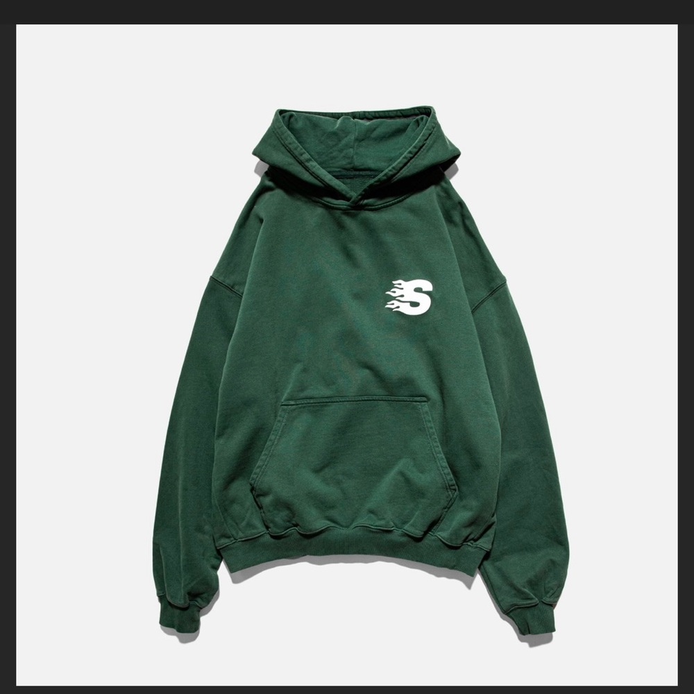 Krew Straye Green Hoodie with Logo
